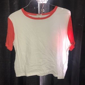 Super cute and comfy white and orange tee